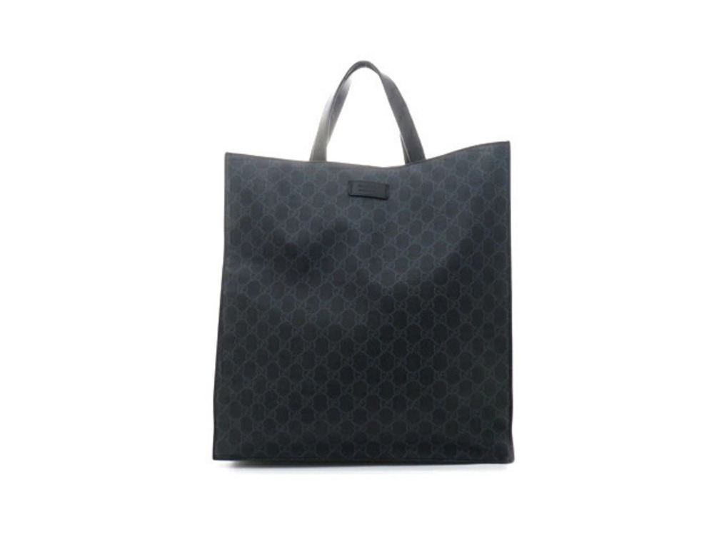 Gucci Soft GG Supreme bag black gray leather handbag canvas